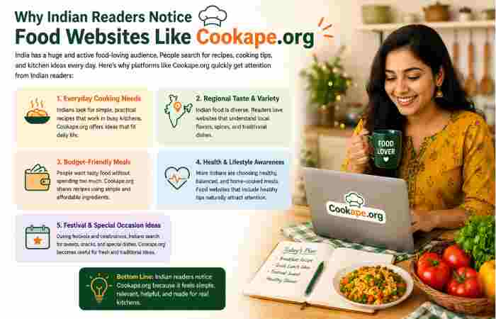 why indian readers notice food websites like cookape.org
