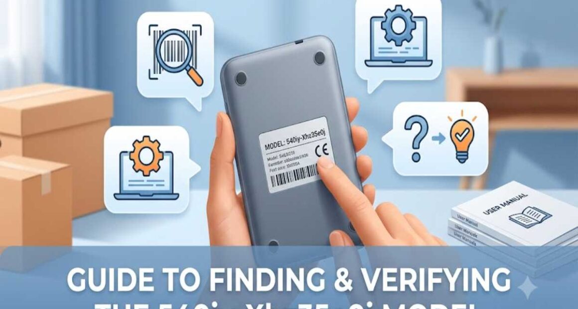 how to find 540iy-xhz35e0j model
